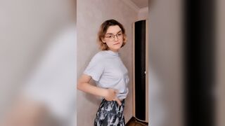 How sexy she's touching herself