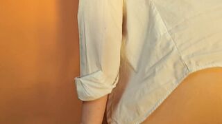 Russian chick erotically groans with cancer in home video