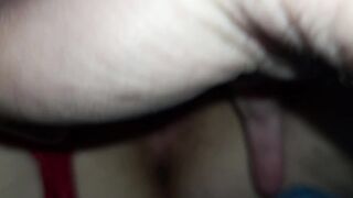 Milf in red lingerie fingered until she squirts