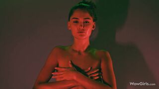 WOWGIRLS Gorgeous girl with amazing tits Sonya Blaze posing touching herself