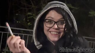 Smoking at Cold Night after shooting... but don’t worry Boobs will be too