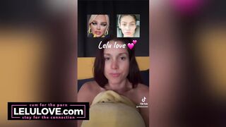 BIG creampie gushes out of big tits babe pussy, shower hairwashing, makeup & lipstick - Lelu Love