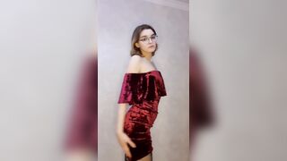 The student shows herself