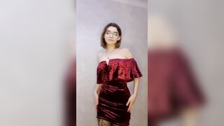 The student shows herself