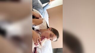 he has already cum 2 times since this morning and I still have to suck him to swallow a small drop o
