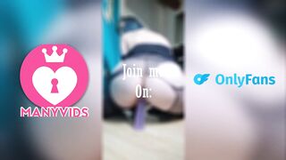 Submissive Girl gagged and fucker herslef with a dildo.