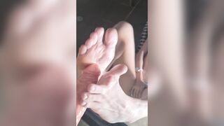 POV my roomate accepts to give me a footjob