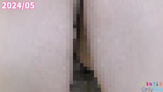 【素人】穴あきスクール水着で騎乗位オナニー【日本人】巨乳 色白 むっちり ディルド 剛毛マンコ Japanese Hentai Asian