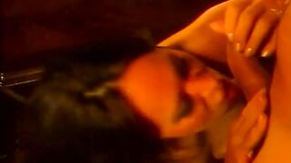 Brunette and busty milf fucks her horny lover fiercely