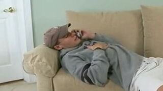 Sexy and shy blonde convinced for the merciless fuck with the big cock