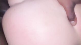 amateur white girl loves getting cum on her ass