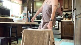 Quickie striptease for the hubby