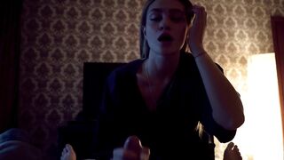 Sexy blonde plays and sucks cock in the morning-DozzaZanoza