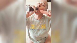 Mommy Menace doesnt know which one Tastes better! Choking and gagging