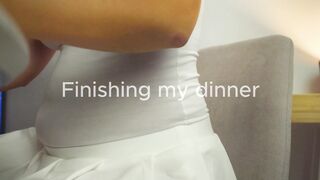 White mini skirt teaser