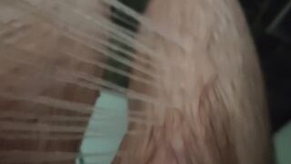 HAIRY LEGS AND PUSSY IN SHOWER