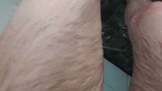 HAIRY LEGS AND PUSSY IN SHOWER