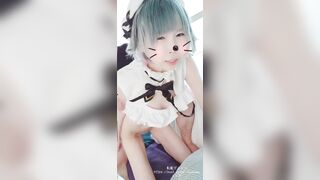 [climax] VTuber Nazuna Cosplayer is penetrated in the doggy position. Cum inside and finish.