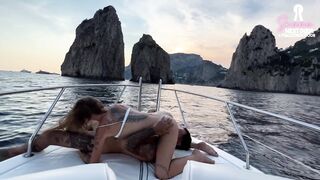 Italian skipper fucks american tourist on his boat