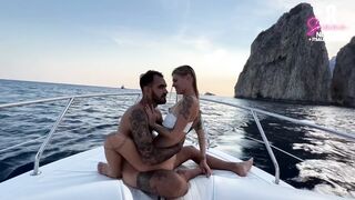 Italian skipper fucks american tourist on his boat