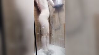 Taking shower
