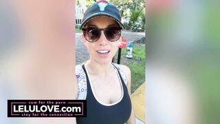 Big tits babe walking around downtown Orlando and singing karaoke sharing behind scenes - Lelu Love