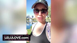 Big tits babe walking around downtown Orlando and singing karaoke sharing behind scenes - Lelu Love