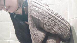 Took a Shower at the Gym and Couldn't Help but Fuck Myself | Raven Black