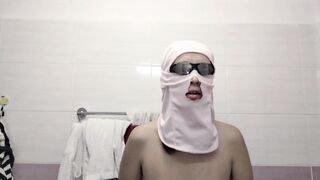 Sexy mom tries on pantyhose. Sexy brunette tries on clothes in fitting room. I'm looking at a hairy