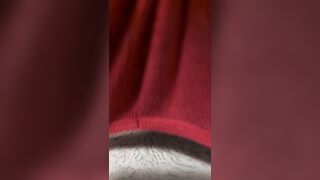 Rubbing my pussy with my hands and red panties