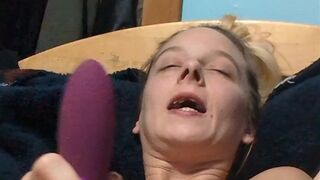 Masturbation with vibrator reaction clip