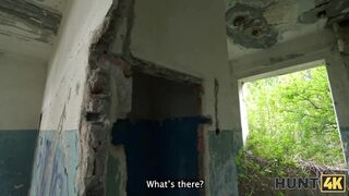 HUNT4K. Sexy Russian slut got horny and cheated on her boyfriend with a stranger in public