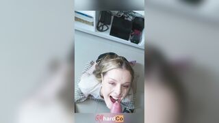 Amateur Big Facial - Emptying his cum filled balls all over my face - RMhardCo