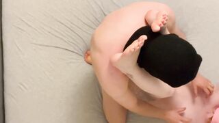 Teen couple having romantic but rough sex