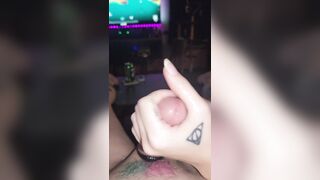 Cum explosion after precum ruined orgasms edging handjob