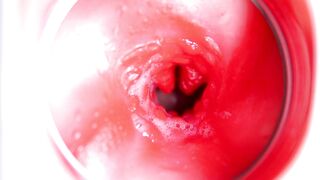 Camera inside the pussy! The wettest and tastiest hole with a big dick inside!