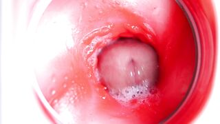 Camera inside the pussy! The wettest and tastiest hole with a big dick inside!