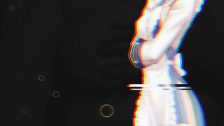 Girl massages her big natural tits