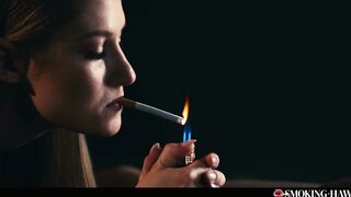 Tiffany Tatum Smoking Cigarette Fetish - POV: Blonde Slut Smoke Porn Blowjob