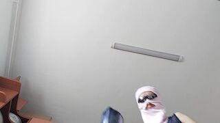 Hairy brunette pussy, big tits, sensual hairy woman in the kitchen. Sexy mom, hairy pussy, big ass