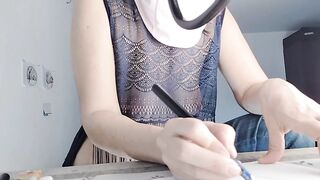 Hot latina with big ass, hairy pussy, big tits, big ass. Naughty sexy milf tries on naked clothes.