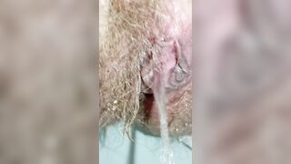 Diary Daily Close up Pissing Hairy Pussy in a Toilet in the Morning