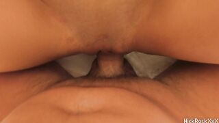 Fucked 2 slutty stepsisters with bubble butt ! Skinny teens gets cum on ass