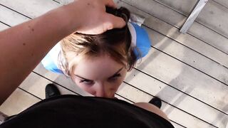 GAVE A BLOWJOB AT A PUBLIC SWIMMING POOL