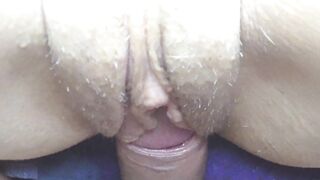 My stepsister let me rub her pussy, but I couldn't resist and filled it with cum