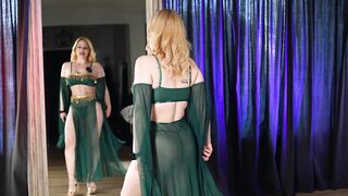 Two Piece Mesh Cosplay Lingerie Try On