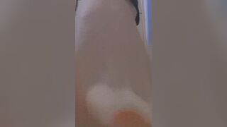 stretching legs before dancing