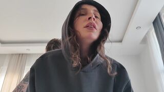 Stepfather filled her ass with milk for absenteeism!