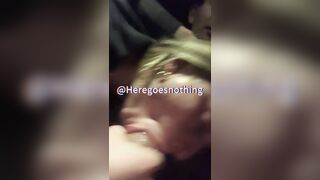 sucking in car (almost caught)