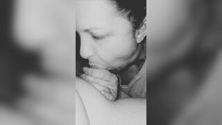 Sexy MILF Latina is back at her favorite activity, deepthroating his BWC